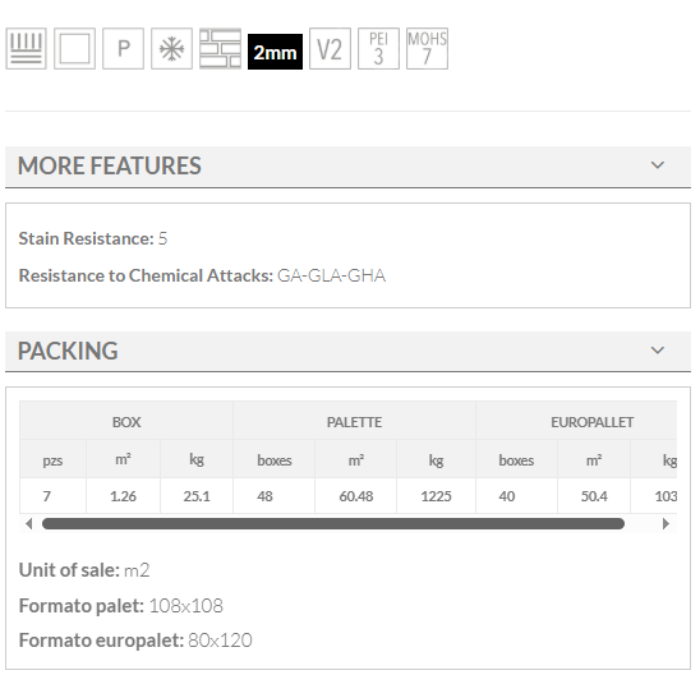 BONN GRIS keros 30x60 technical details