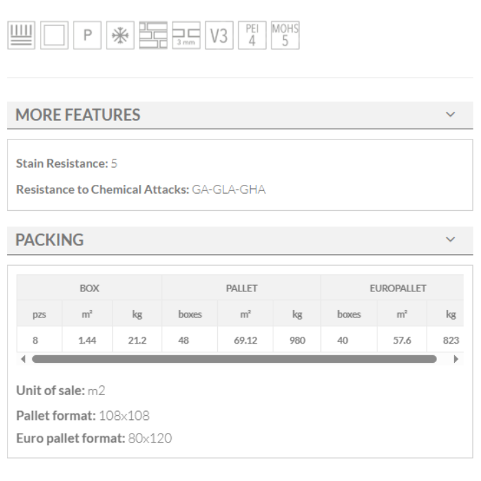 DAKAR CUERO keros 30x60 technical details