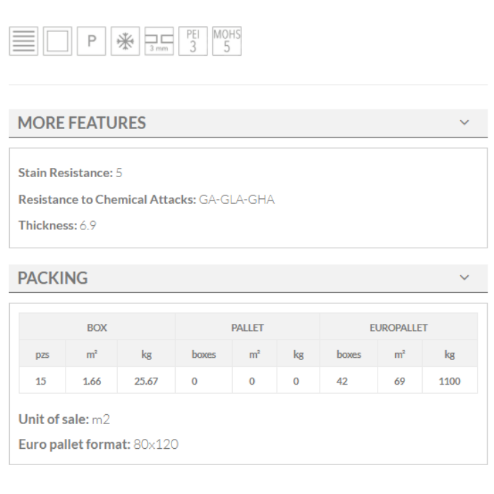 boheme gris keros 33x33 technical details