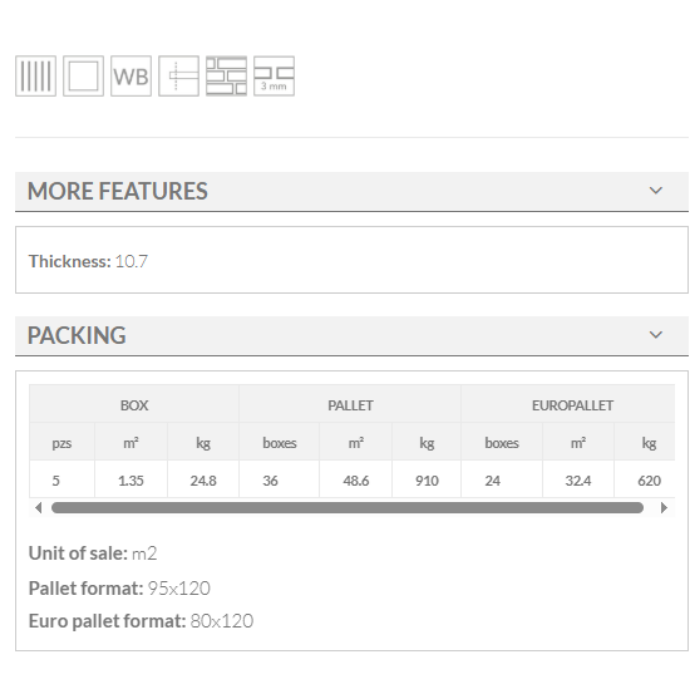 corinto shade gris keros 30x90 technical details