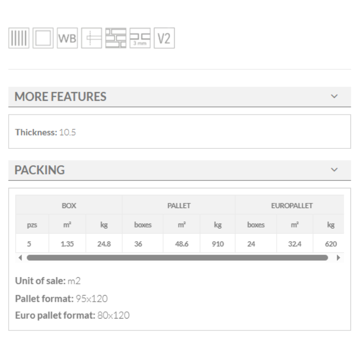 mystone taupe keros 30x90 technical details