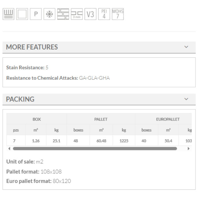 portobello ivory keros 30x60 technical details