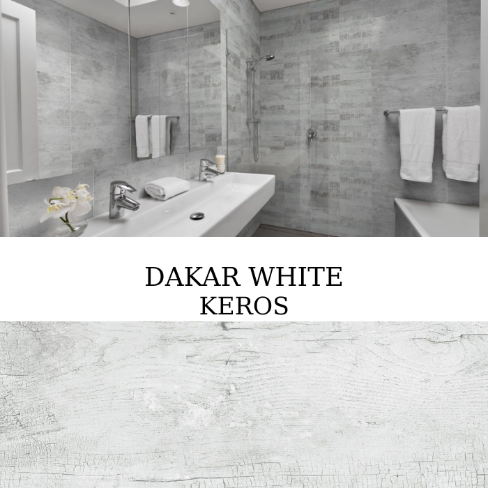 Keros Dakar White 30×60 - πλακάκι δαπέδου τύπου ξύλου