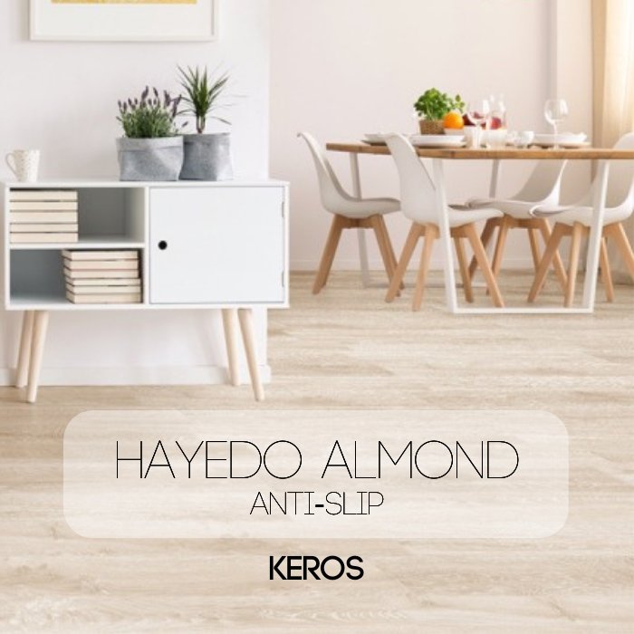 HAYEDO Almond Anti-Slip 23x120cm πλακάκι τύπου ξύλου της Keros, αντιολισθητικό, ιδανικό για δάπεδα και τοίχους σε εσωτερικούς και εξωτερικούς χώρους