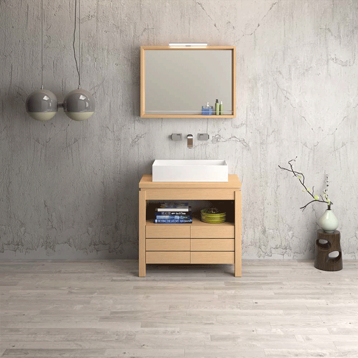 ΕΠΙΠΛΟ ΜΠΑΝΙΟΥ ZEBIS NATURAL OPEN 080