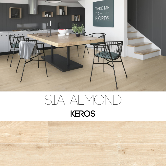 SIA-ALMOND 23x120cm πλακάκι τύπου ξύλου της Keros, ιδανικό για δάπεδα και τοίχους σε εσωτερικούς και εξωτερικούς χώρους