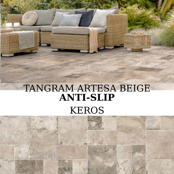 Tangram Artesa Beige πορσελανάτο πλακάκι 100x100 Anti-Slip
