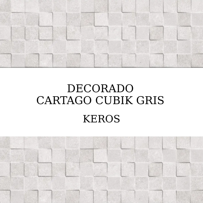 Cartago Decorado Cubik Gris 25×75  Ανάγλυφο διακοσμητικό πλακάκι γκ
