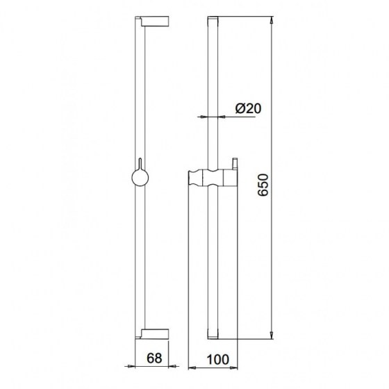 ΒΕΡΓΑ ΝΤΟΥΣ 65εκ. La Torre Easy E087024 chrome