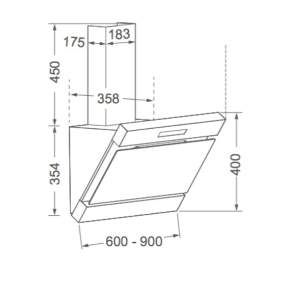 ΑΠΟΡΡΟΦΗΤΗΡΑΣ ΕΠΙΤΟΙΧΟΣ AirTech Como 90 Inox