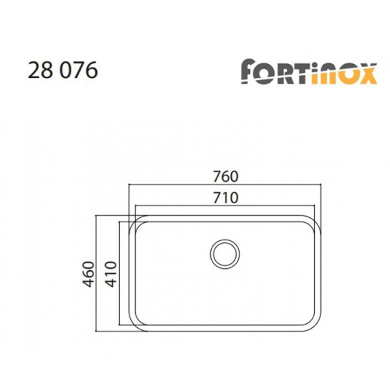 ΝΕΡΟΧΥΤΗΣ ΥΠΟΚΑΘΗΜΕΝΟΣ INOX (76X46) Valley 28076 BY FORTINOX