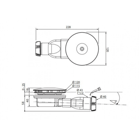 ΒΑΛΒΙΔΑ/ΣΙΦΩΝ ΝΤΟΥΖΙΕΡΑΣ Slim 50158 chrome