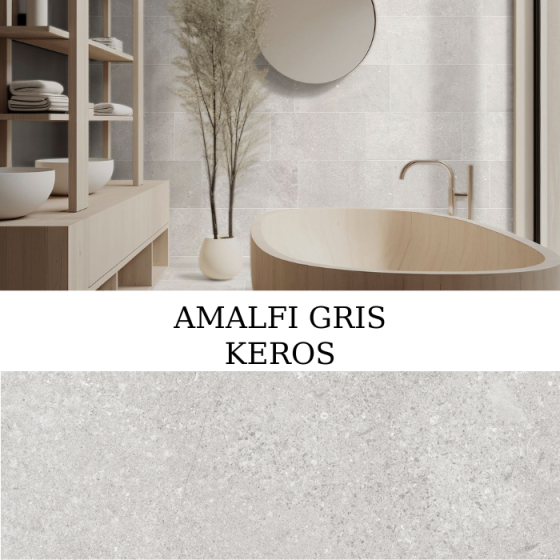Πλακάκι Keros Amalfi Gris 30×60 σε ματ γκρι απόχρωση