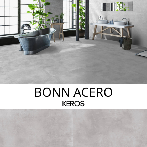 Keros Bonn Acero 80×80 - Ματ πορσελανάτο πλακάκι γρανίτη PEI IV