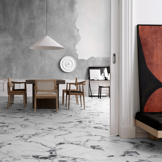 Γυαλιστερό πλακάκι Keros Broussard Gris 59,6×59,6 - πορσελανάτος γρανίτης