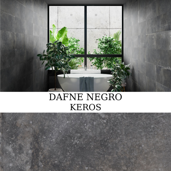 Keros Dafne Negro 30×60 - πορσελανάτο πλακάκι δαπέδου μαύρο