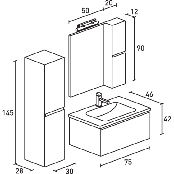 ΕΠΙΠΛΟ ΜΠΑΝΙΟΥ PROBAGNO Eris 907A-905K