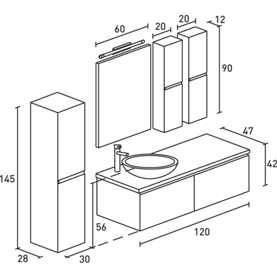 ΕΠΙΠΛΟ ΜΠΑΝΙΟ PROBAGNO Kevis 905A-905K