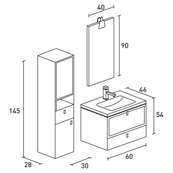 ΕΠΙΠΛΟ ΜΠΑΝΙΟΥ PROBAGNO Kimon 643