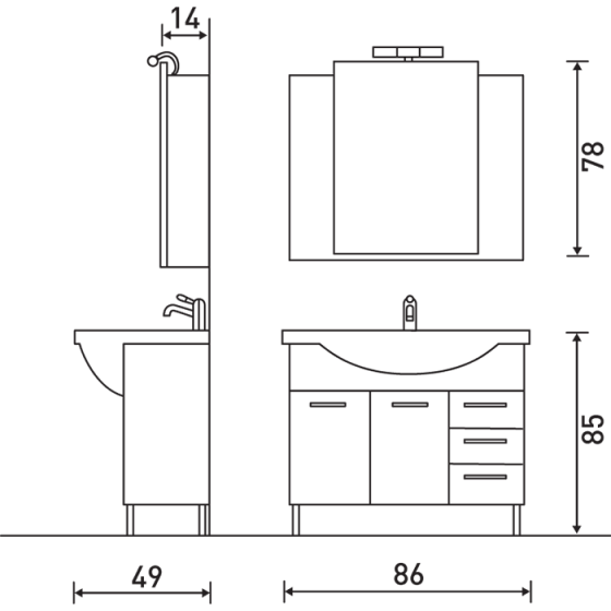 ΕΠΙΠΛΟ ΜΠΑΝΙΟΥ PROBAGNO Kleon 748
