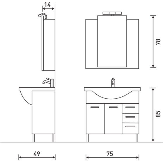 ΕΠΙΠΛΟ ΜΠΑΝΙΟΥ PROBAGNO Milon 749
