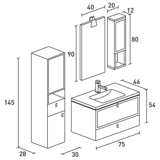 ΕΠΙΠΛΟ ΜΠΑΝΙΟΥ PROBAGNO Minos 642