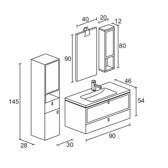 ΕΠΙΠΛΟ ΜΠΑΝΙΟΥ PROBAGNO Mirini 641