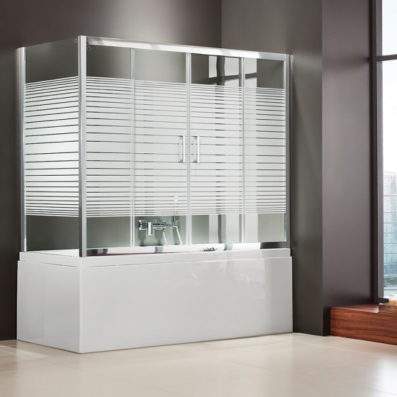 ΚΑΜΠΙΝΑ ΜΠΑΝΙΕΡΑΣ Axis Slider Bath 160 (2+2) STRIPES