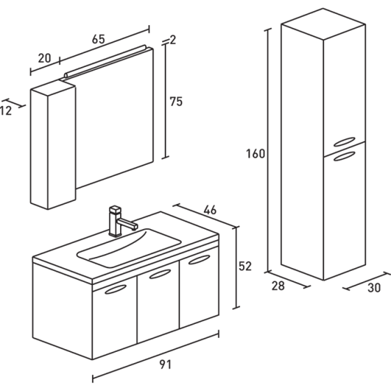 ΕΠΙΠΛΟ ΜΠΑΝΙΟΥ PROBAGNO Simon 655