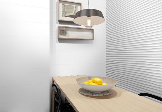 KEROS WHITE 25x75 LISO / MATE  - DECORADO DUNE LISO / MATE - DECORADO HOJAS LISO / MATE