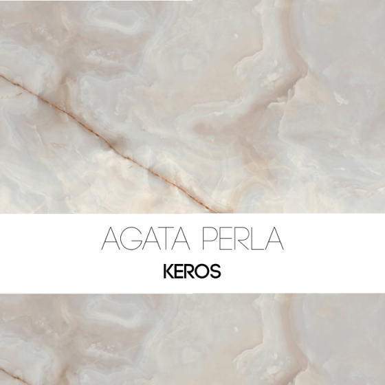 AGATA PERLA 80×80 - Γυαλιστερό πορσελανάτο πλακάκι Keros Ceramica