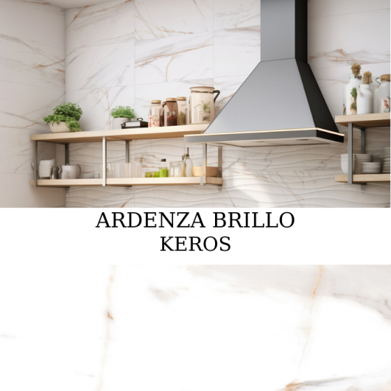 Πλακάκι τοίχου Keros Ardenza Brillo 30×60 με γυαλιστερή μαρμάρινη όψη