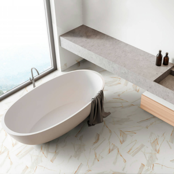 Πλακάκι Keros Ardenza Mate White 33×33 τύπου μαρμάρου