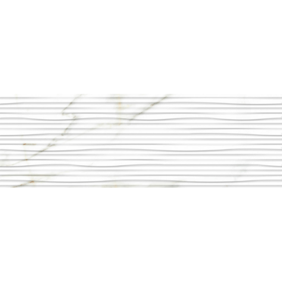 Πλακάκι τοίχου Ardenza Wave Brillo 30x60 λευκό γυαλιστερό με κυματιστή ανάγλυφη επιφάνεια