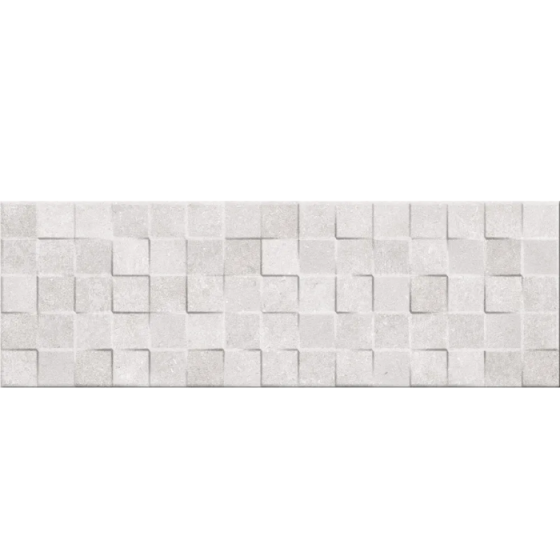 Cartago Decorado Cubik Gris 25×75  Ανάγλυφο διακοσμητικό πλακάκι γκ