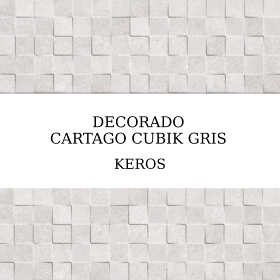 Cartago Decorado Cubik Gris 25×75  Ανάγλυφο διακοσμητικό πλακάκι γκ