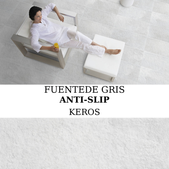 Πλακάκι Keros Fuentede Gris Anti-Slip 30×60 με ματ σαγρέ φινίρισμα και όψη πέτρας