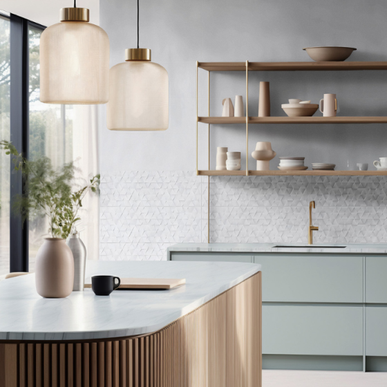 Keros Lustre Tri Gris 30×90 γυαλιστερό πλακάκι τοίχου metal look