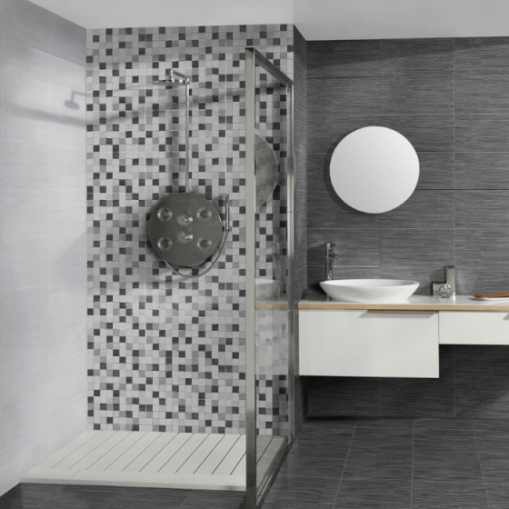 Γκρι πλακάκι τοίχου TESSILE GRIS 25x50 με γραμμική υφή