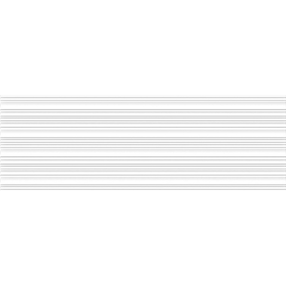 Πλακάκι τοίχου Keros White Lines Brillo 30×90 λευκό ματ με ανάγλυφες γραμμές