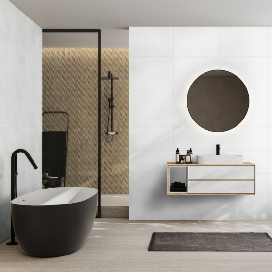 WHITE MATE 30x60 πλακάκι τοίχου σε καθαρό λευκό ματ