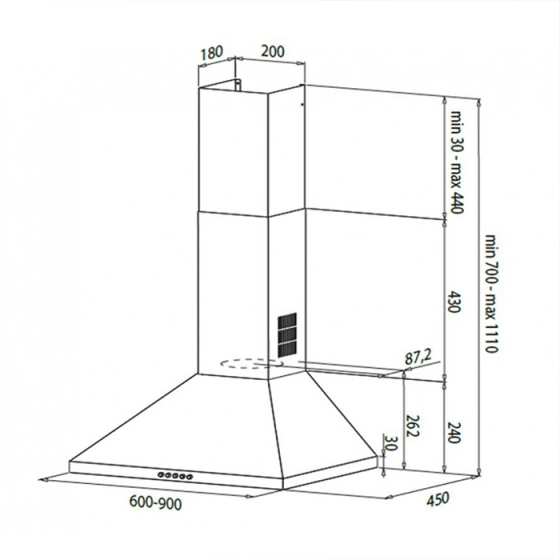 ΑΠΟΡΡΟΦΗΤΗΡΑΣ ΕΠΙΤΟΙΧΟΣ BEST WIN 60 INOX