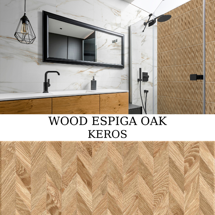 WOOD ESPIGA OAK 30x60 πλακάκι τοίχου ματ όψη δρυός